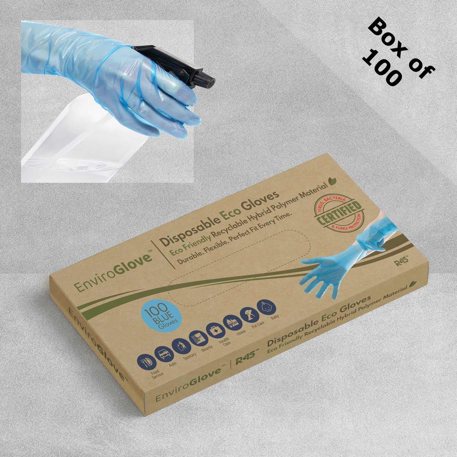 R45 Enviroglove Disposable Eco Gloves - Large