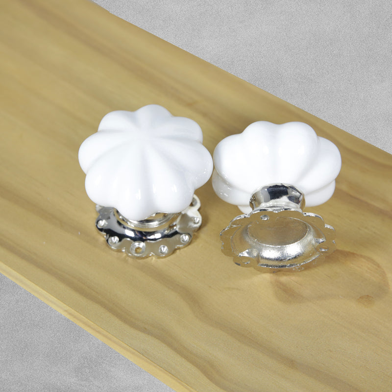 Porcelain Door Knobs - large 60mm Width