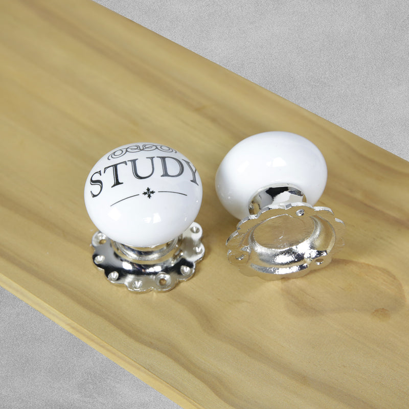 Porcelain Door Knobs - large 60mm Width