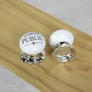 Porcelain Door Knobs - large 60mm Width