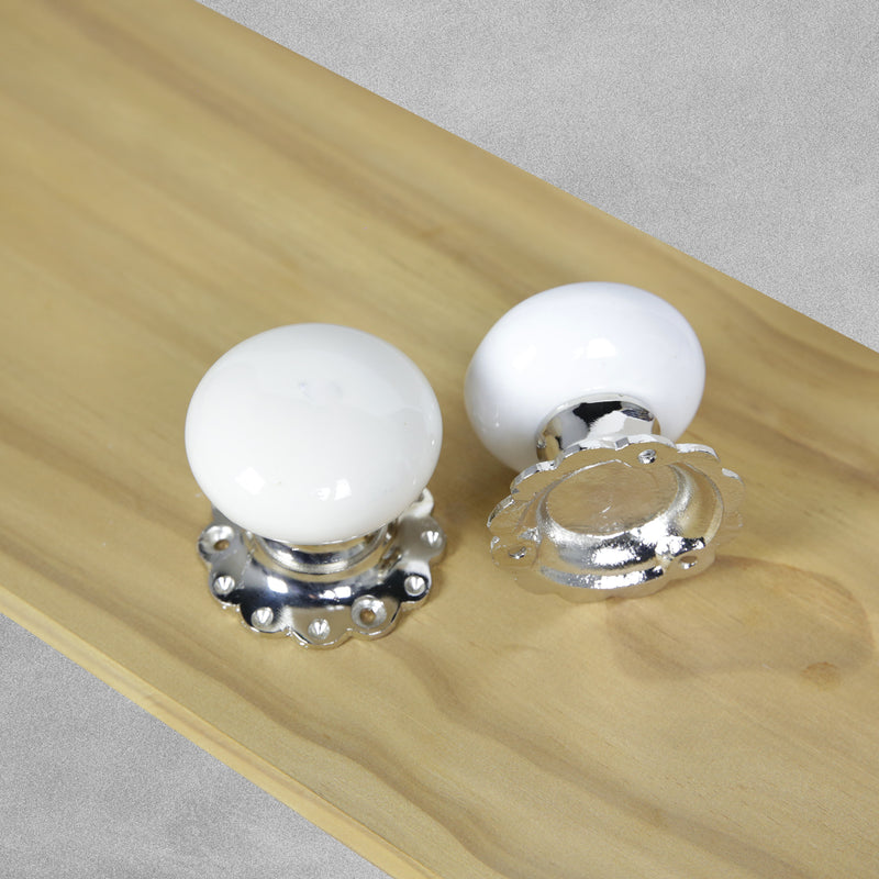 Porcelain Door Knobs - large 60mm Width