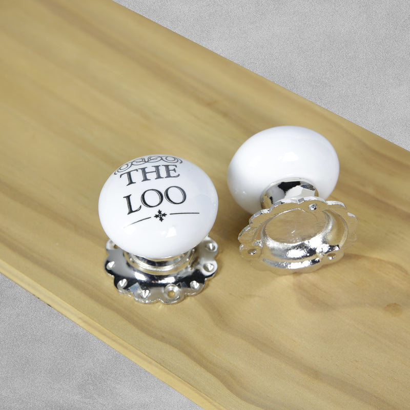 Porcelain Door Knobs - large 60mm Width