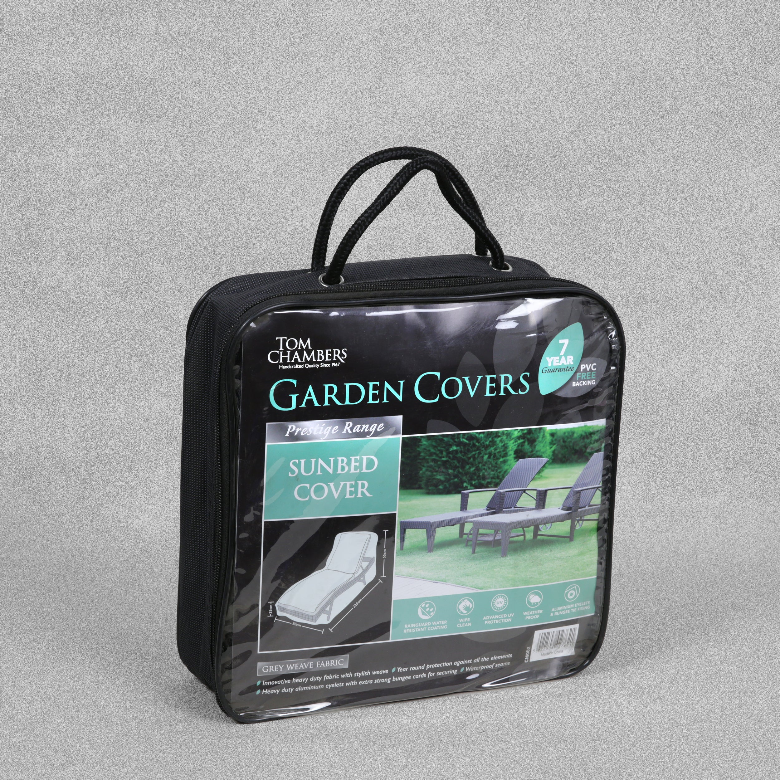 Tom Chambers Prestige Range Garden Covers - Sunbed Cover - Grey