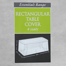 Tom Chambers Essentials Range Garden Covers - Rectangular Table Cover 4 Seats - Green/Black