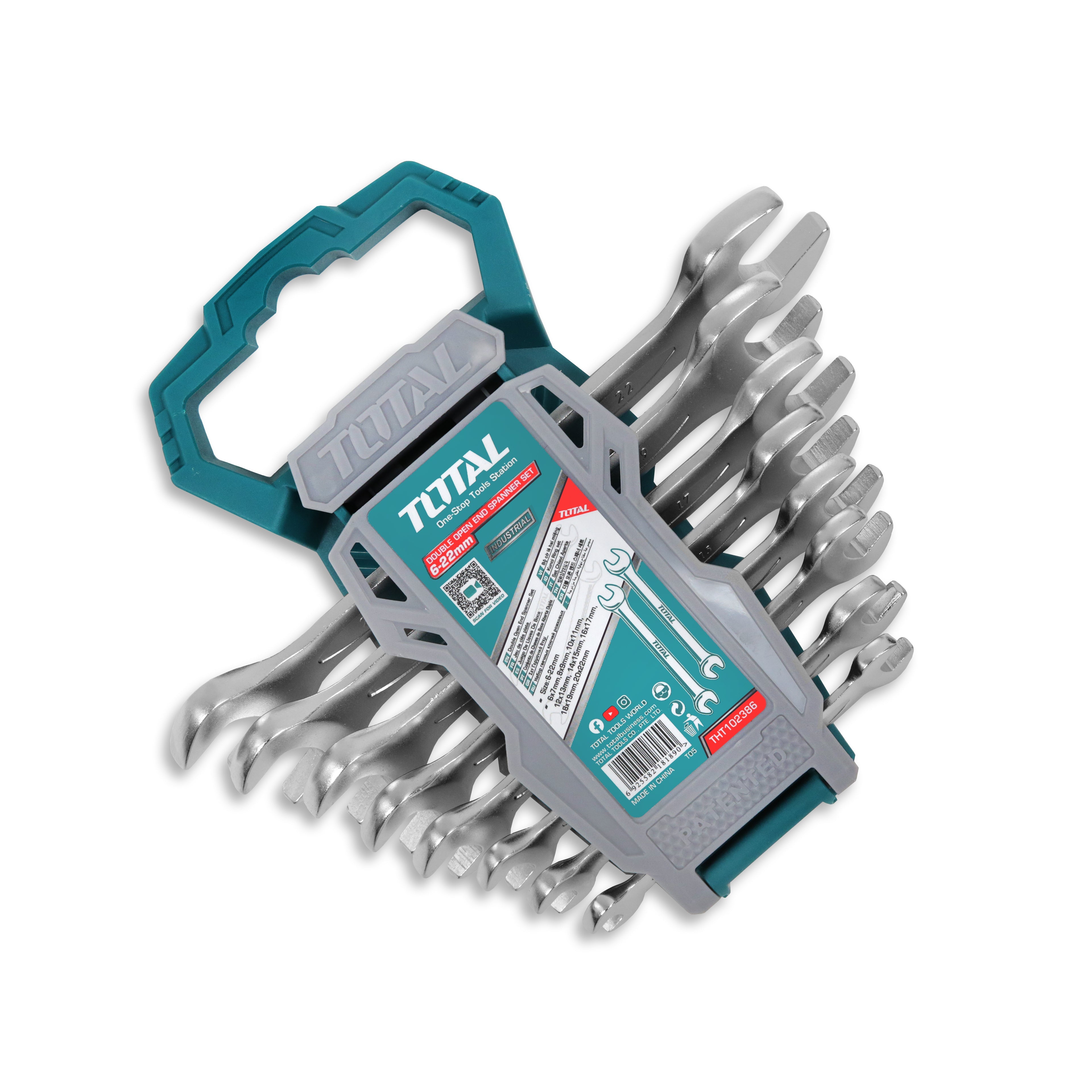 Total 8 Piece Double Open End Spanner Set - THT102386