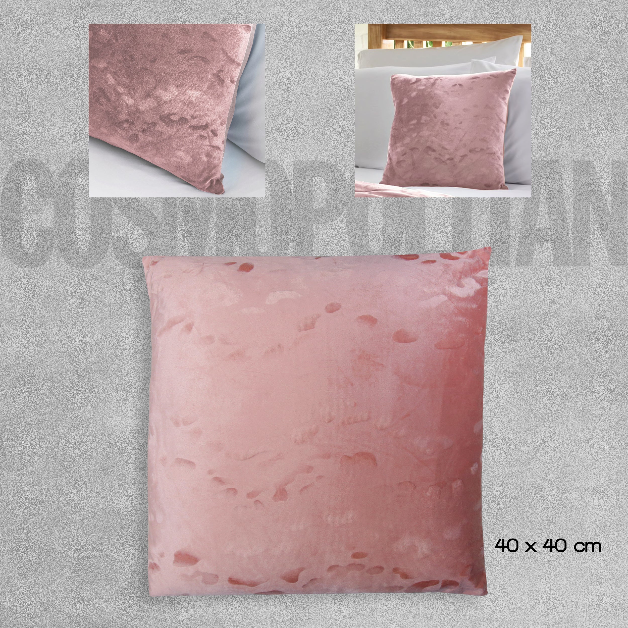 Cosmopolitan Collection Velvet Touch Cushion - Pink