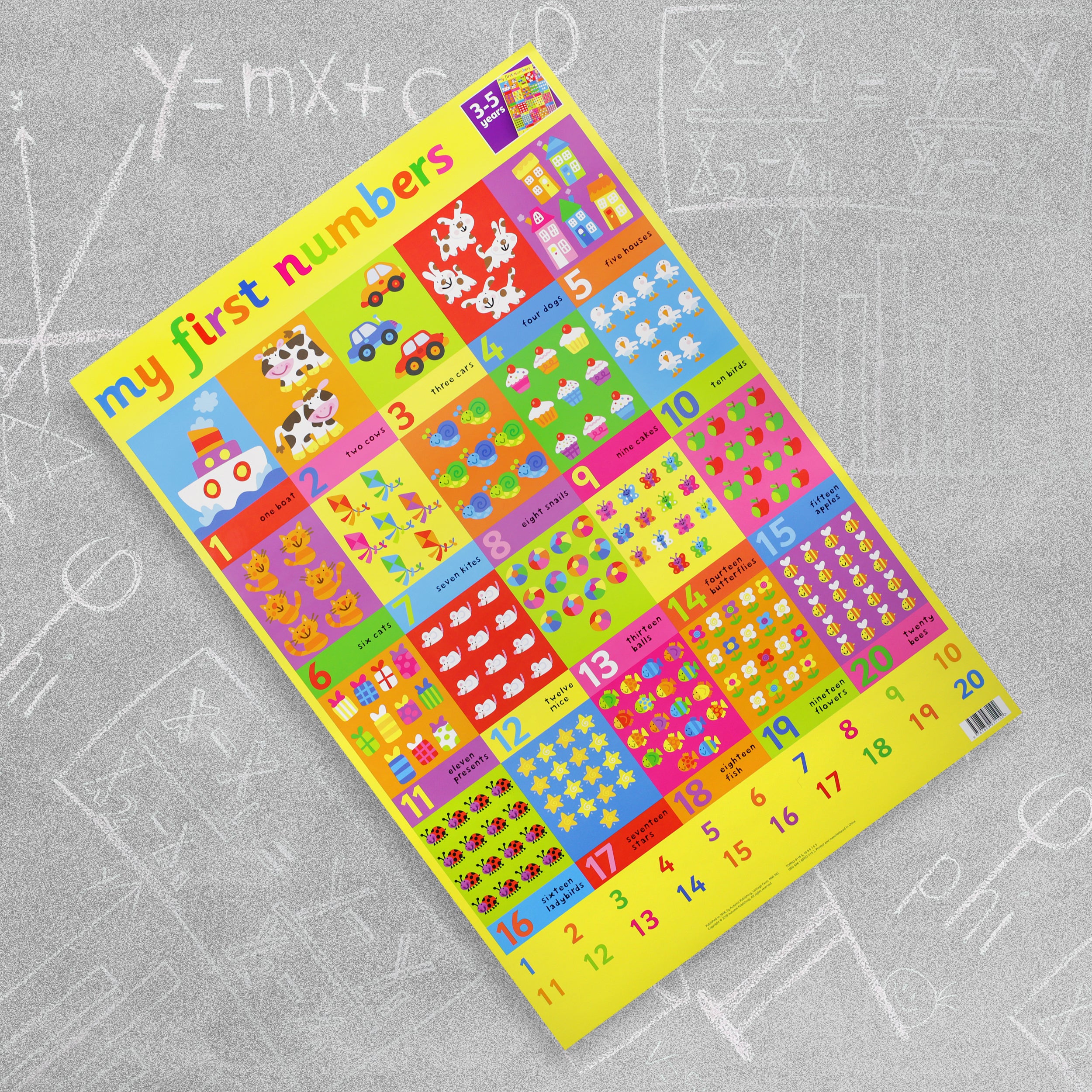 Childrens My First Numbers Educational Wall Chart