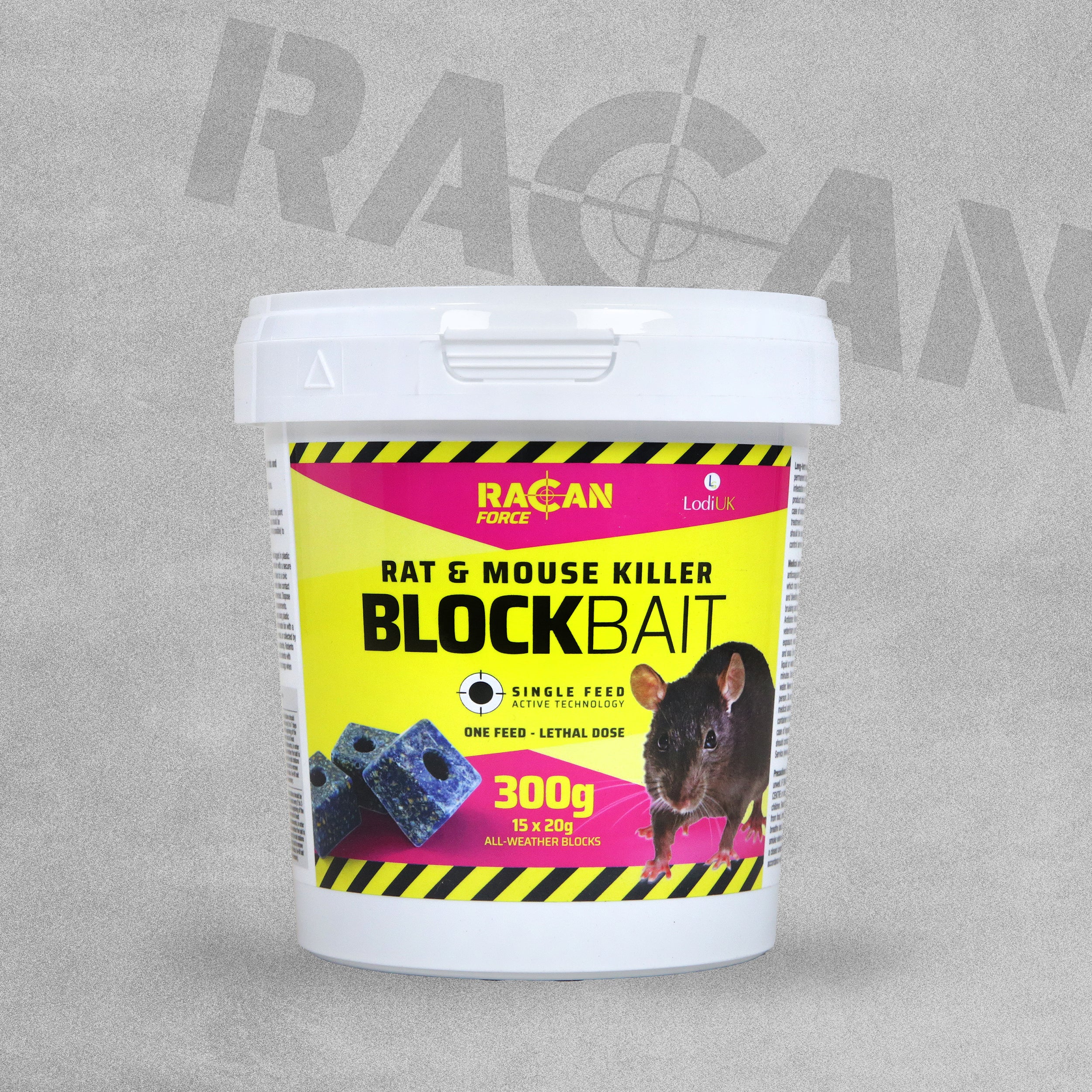 Racan Force Rat & Mouse Killer Blockbait - 15 x 20g Blocks