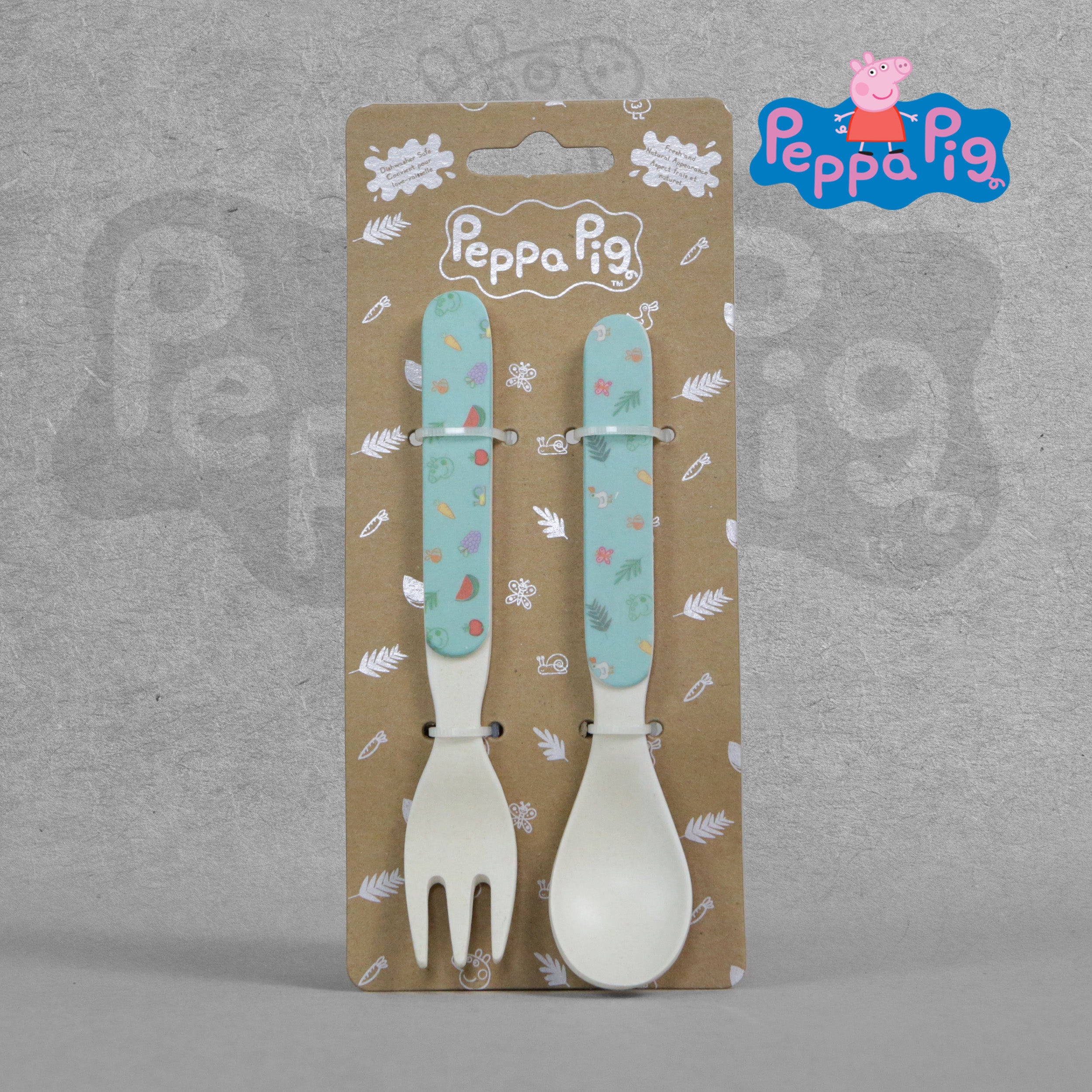 Peppa Pig Bamboo Organic Fork & Spoon Set