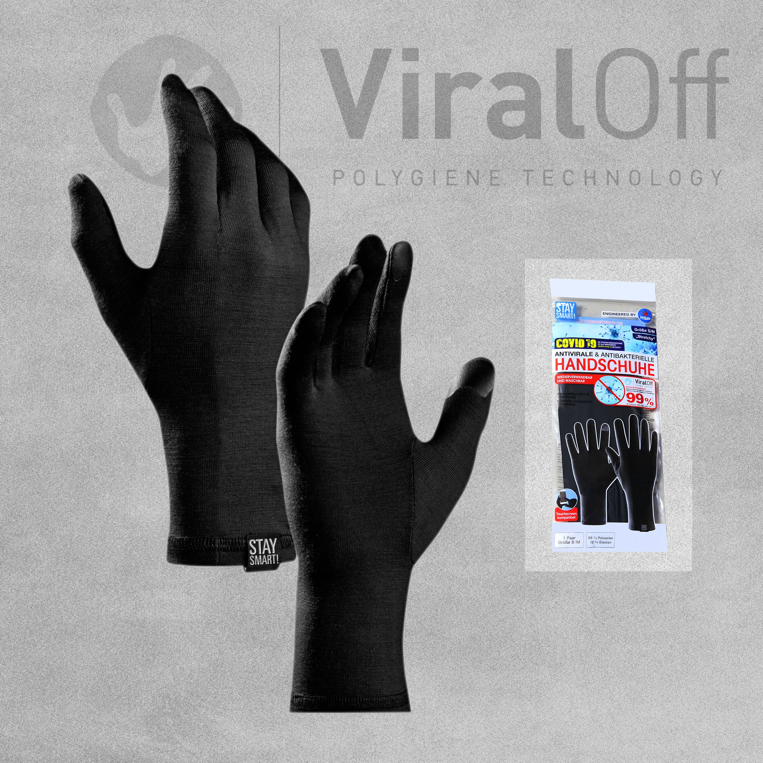 HSP Antibacterial & Antiviral Gloves One Pair - 2 Sizes