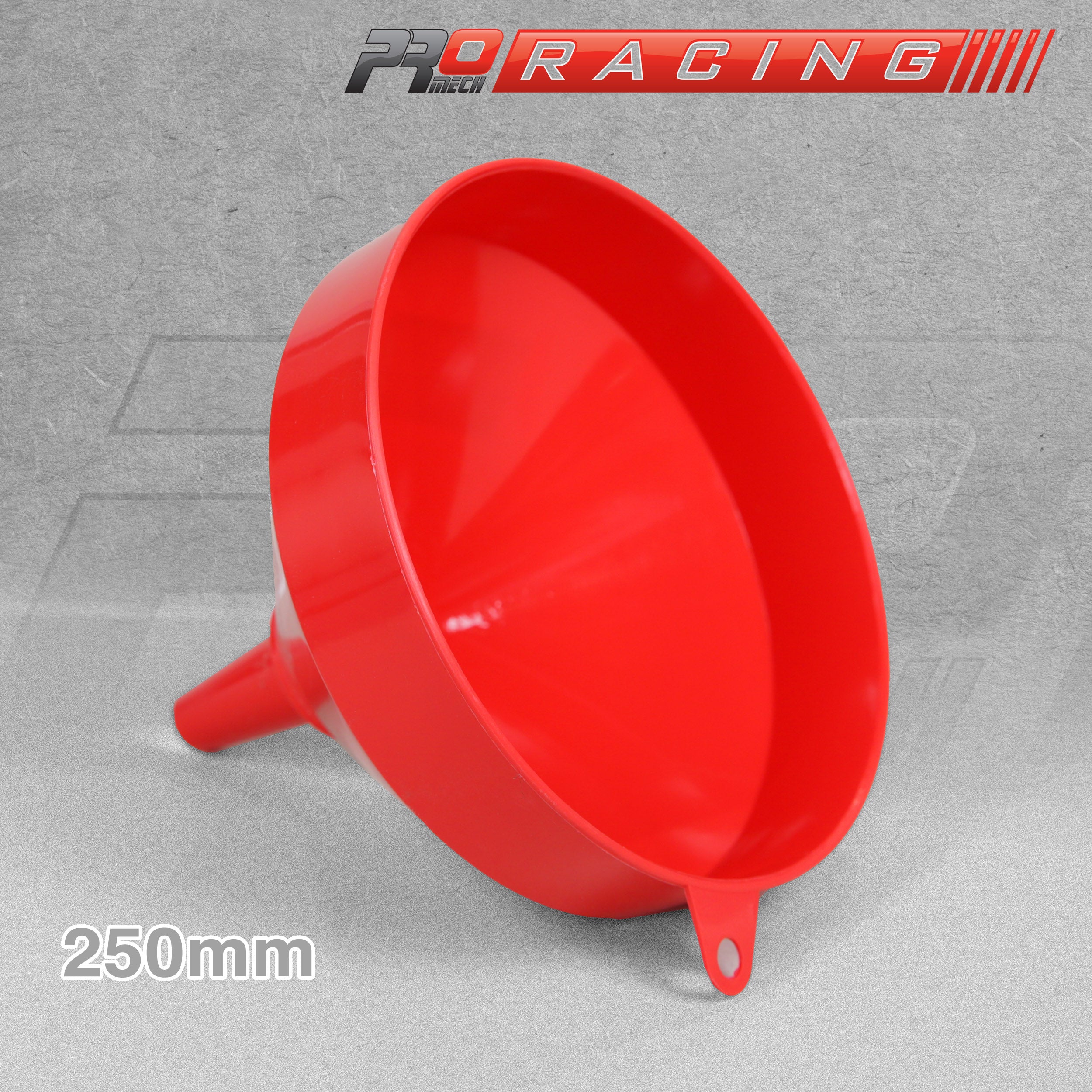Pro Mech Large 250mm fixed spout Quick Fill Funnel - red