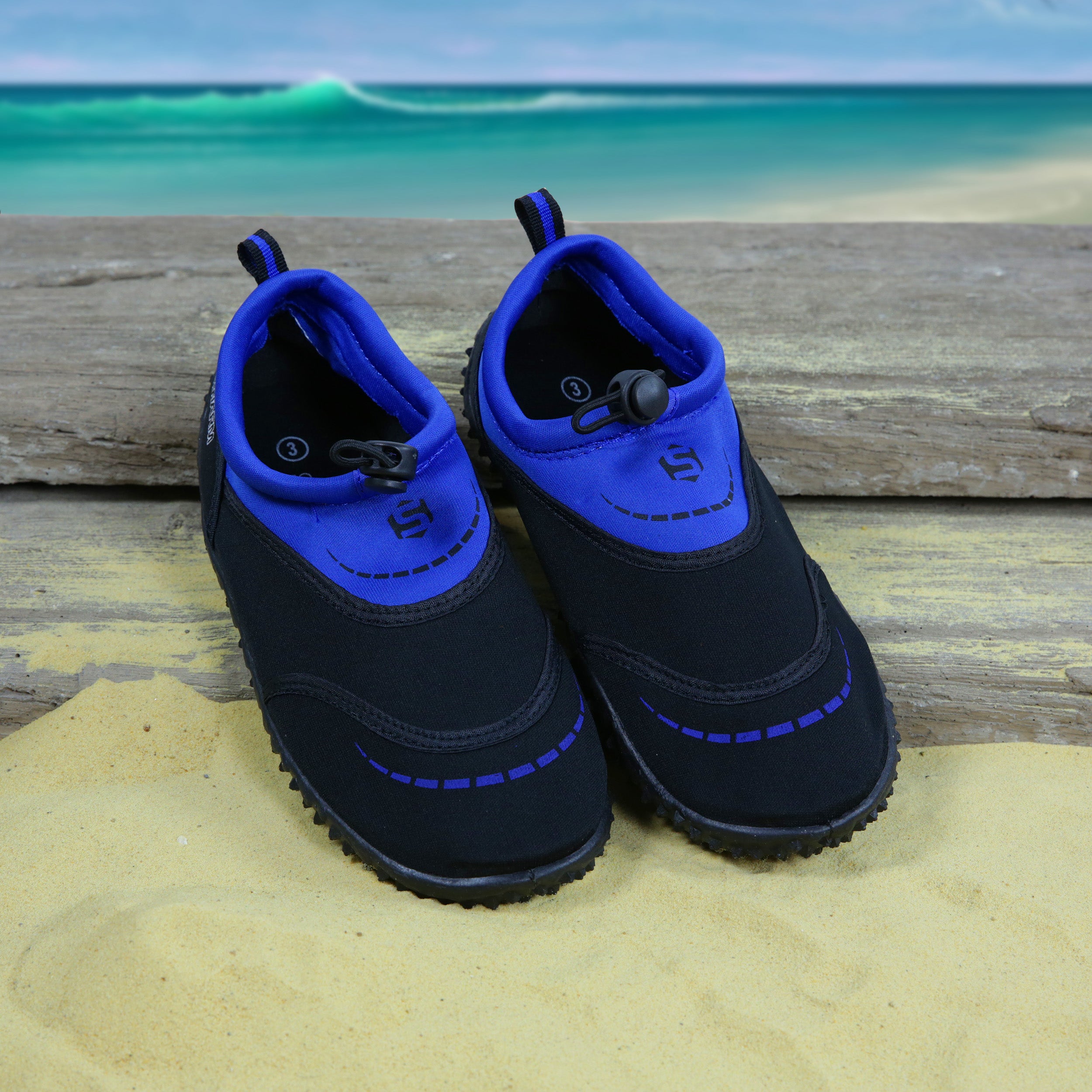Typhoon Swarm Aqua Beach Shoes Black/Blue - Childs - UK 1 / EUR 33