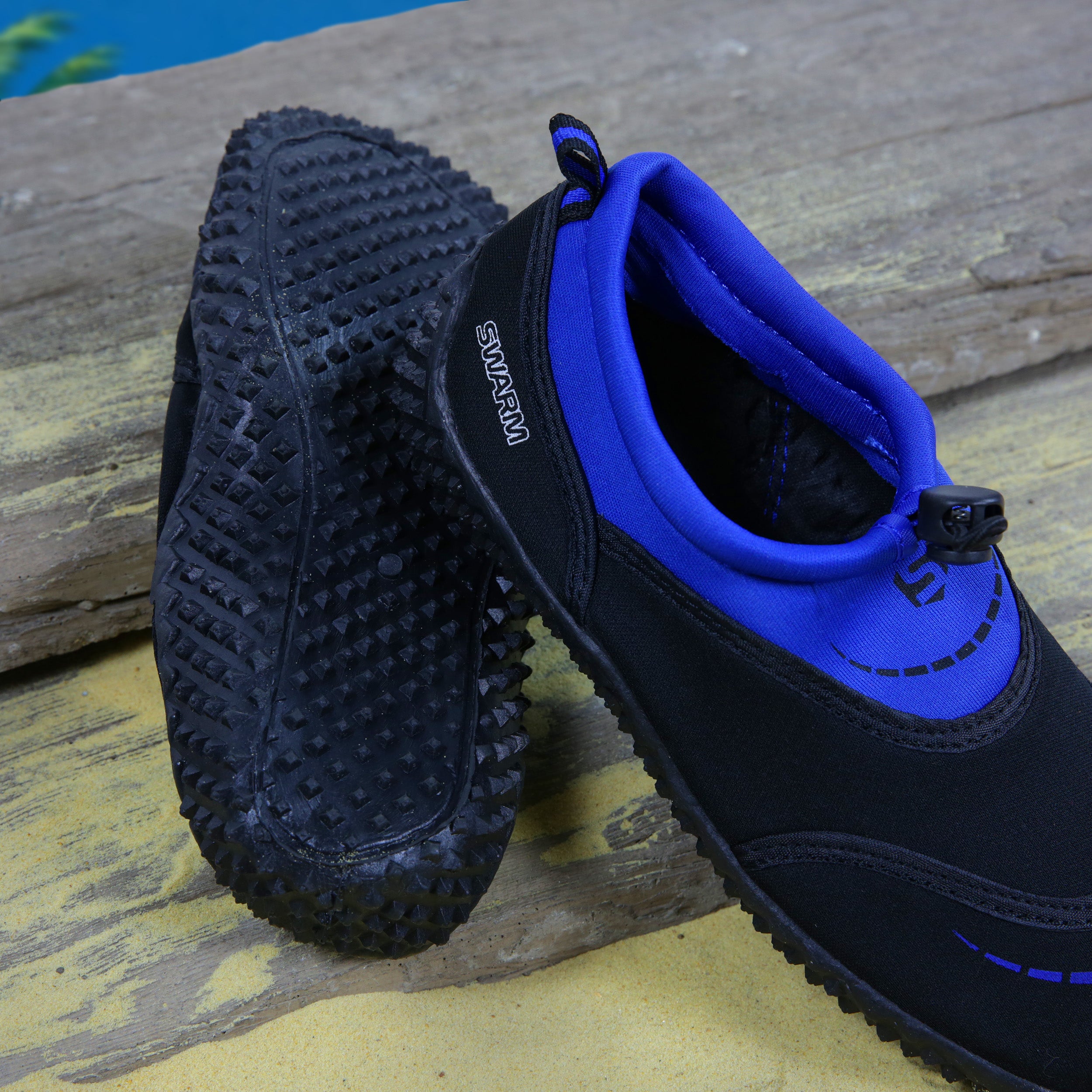 Typhoon Swarm Aqua Beach Shoes Black/Blue - Childs - UK 1 / EUR 33