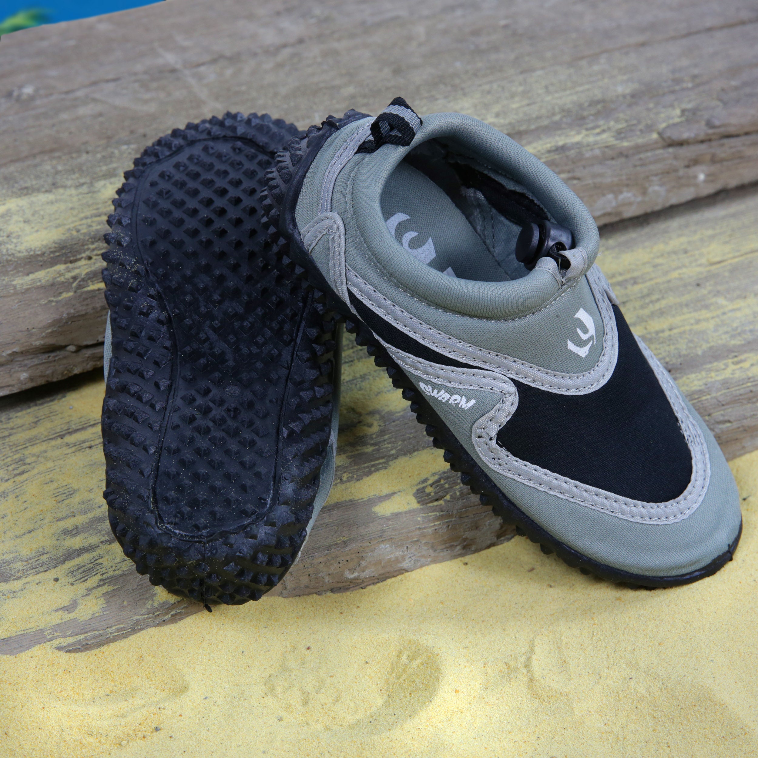 Typhoon Swarm Aqua Beach Shoes Grey/Black - Infants