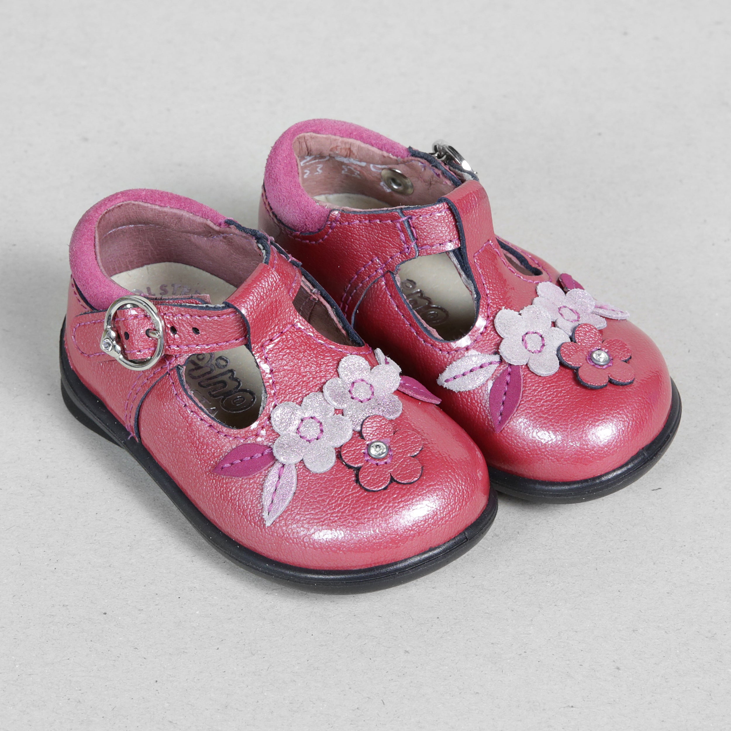 Ricosta Winsy Kids Raspberry Pink Leather T-Bar Shoes