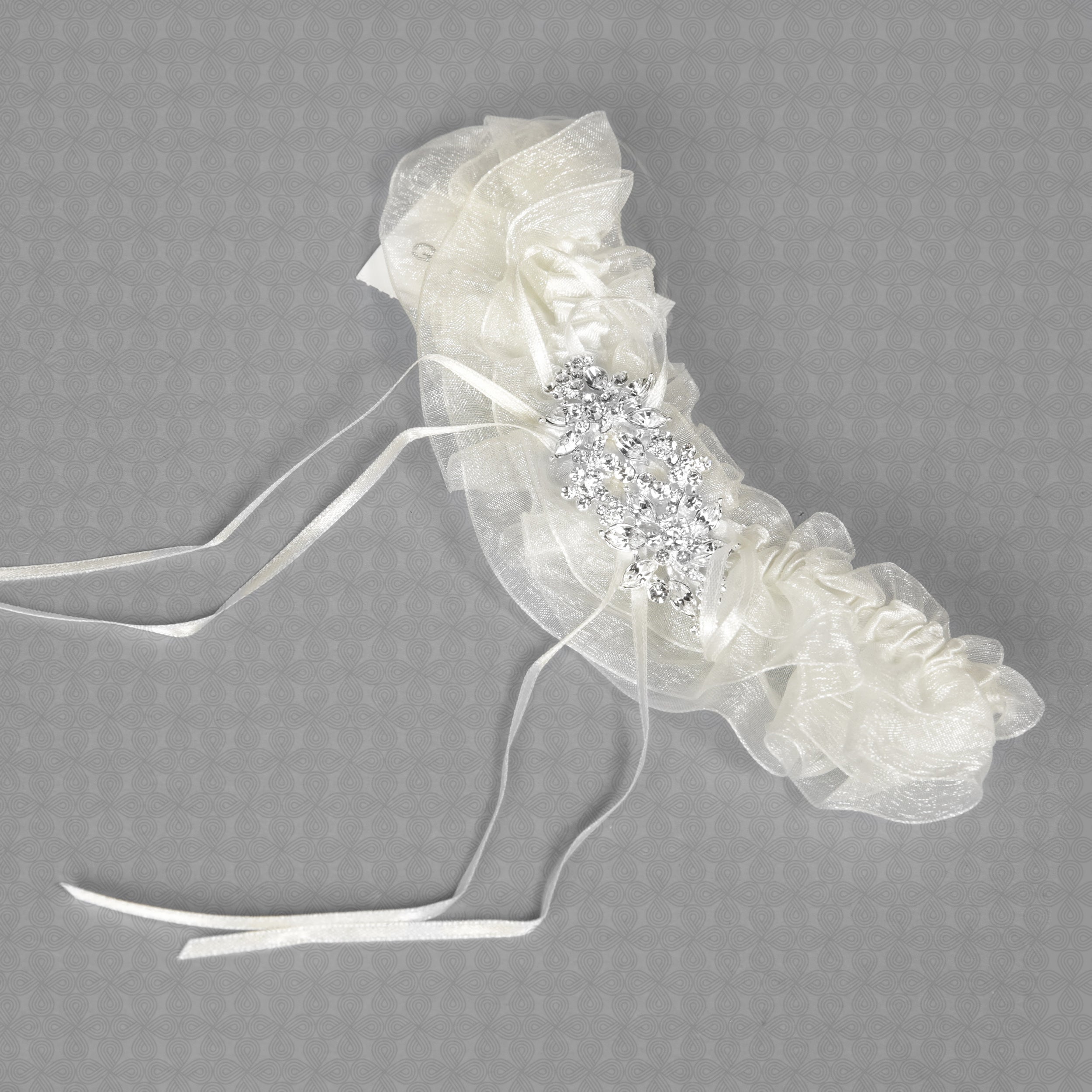 Ivory/Jewelled Applique Wedding Garter