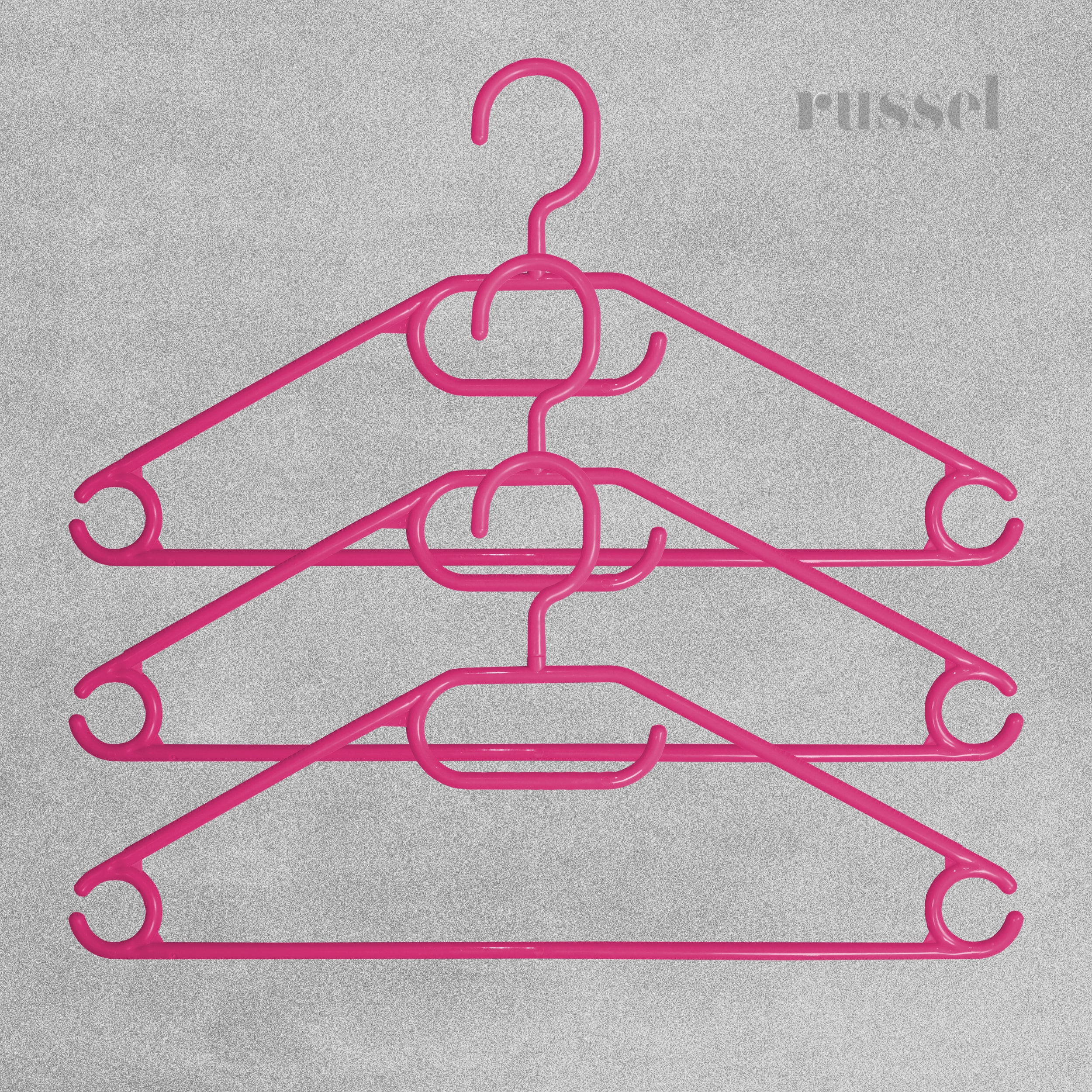 Russel Pink Multi-Purpose Clothes Hangers - Pack of 3