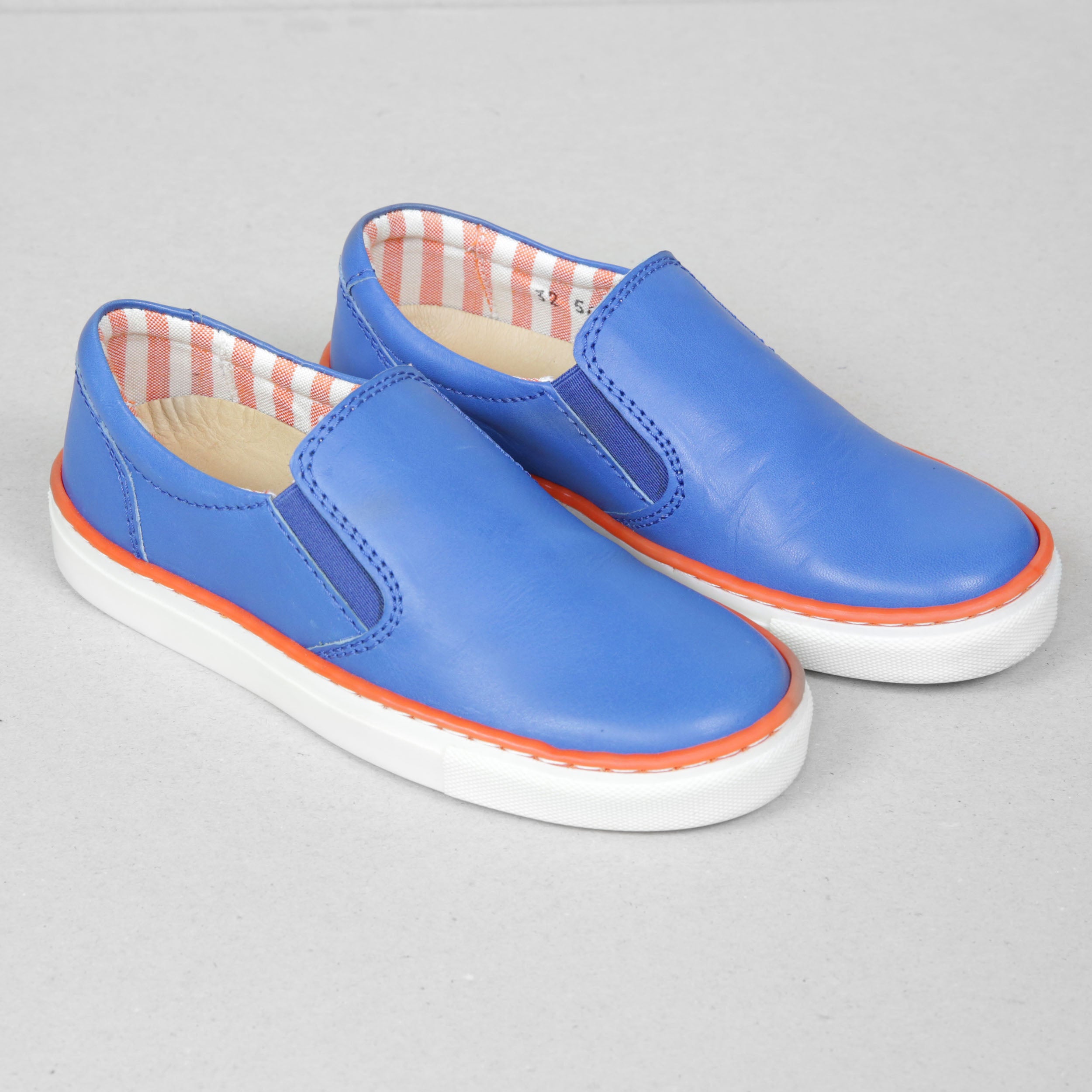 Petasil Pax Kids Boys Royal Blue Slip-On Leather Shoes