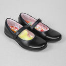 Petasil Evie 2 Kids Girls Black Leather Mary Jane Shoes