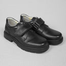 Petasil Ollie Kids Boys Black Leather Smart Shoes