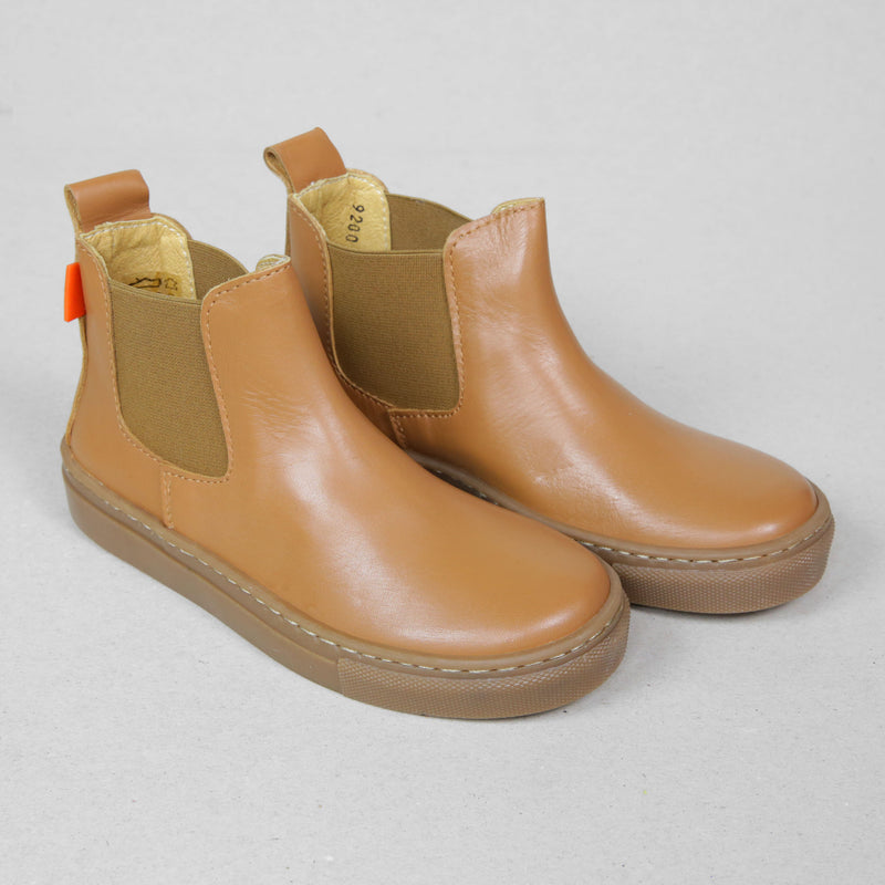 Petasil Venti Kids Boys Tan/Light Brown Slip-On Leather Boots