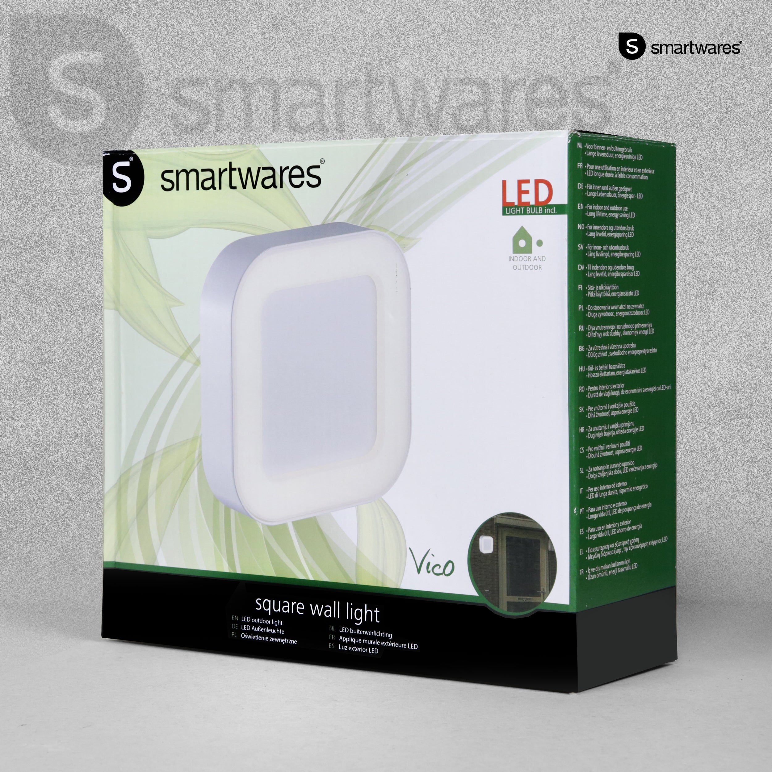 Smartwares Square Outdoor Wall Light, Integrated LED - Vico