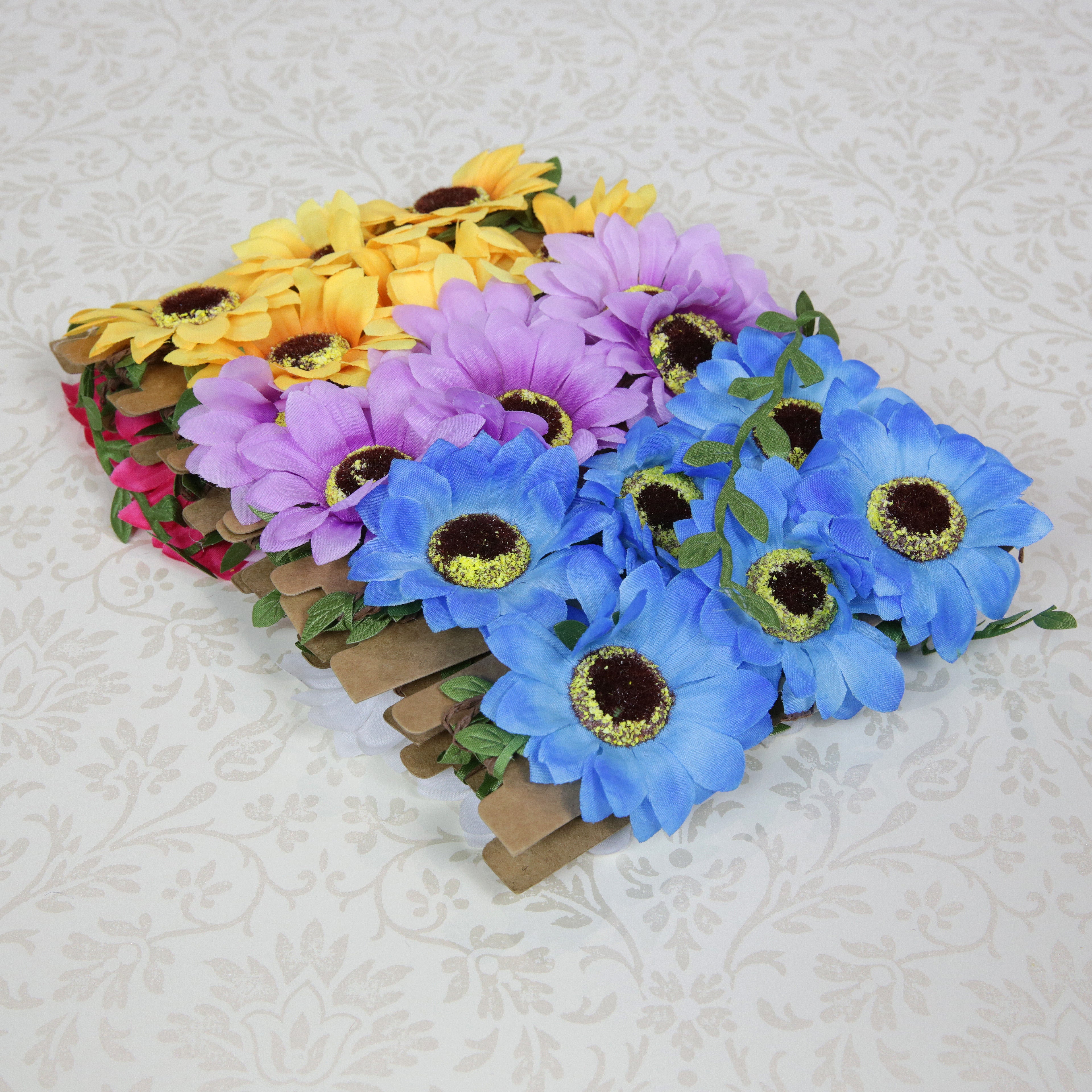 Sunflower Braided Garlands  - Pack of 12