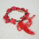 Miniature Roses Ribbon Flower Crowns - Pack of 12