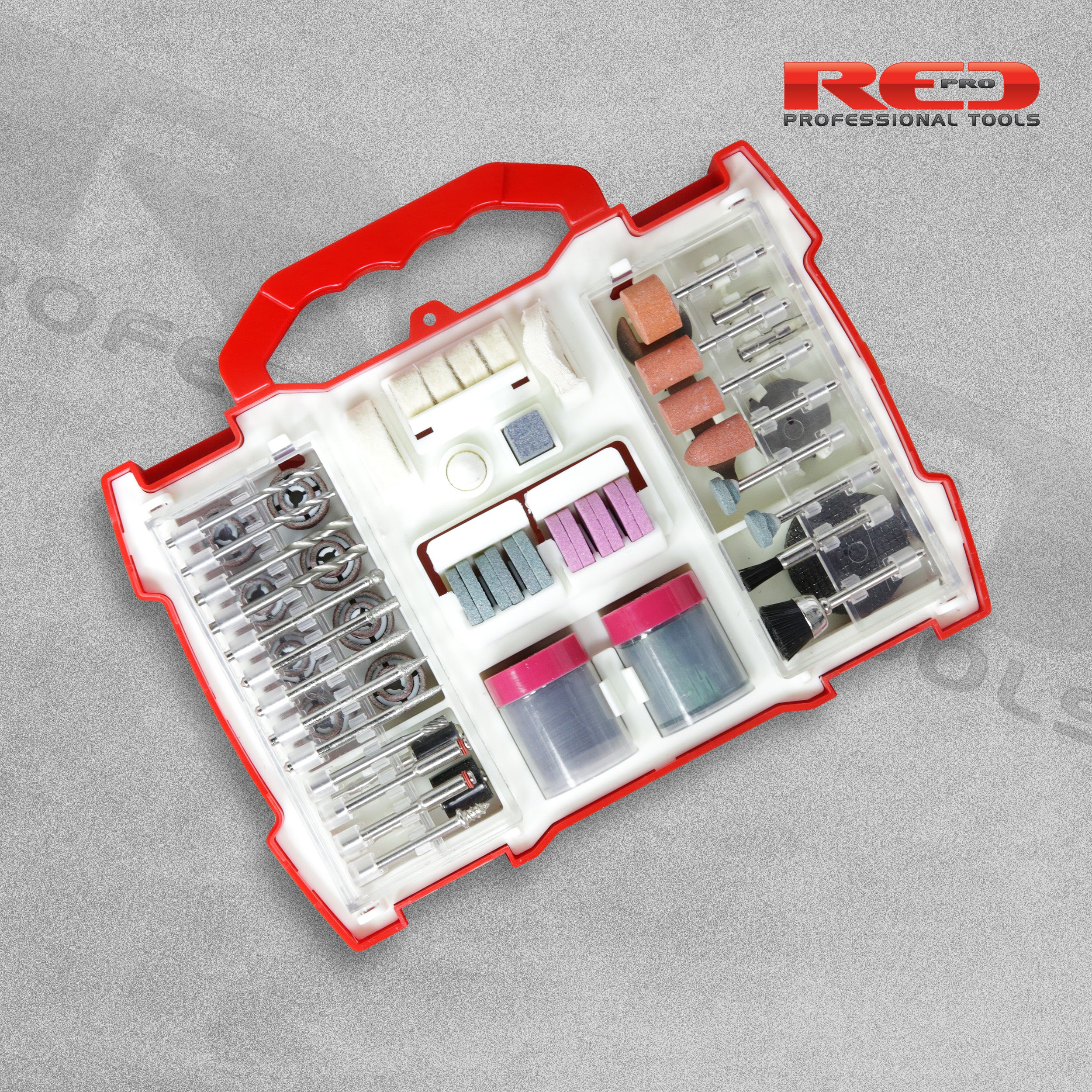 Red Pro Tools 99pc Rotary Tool Accessories Set