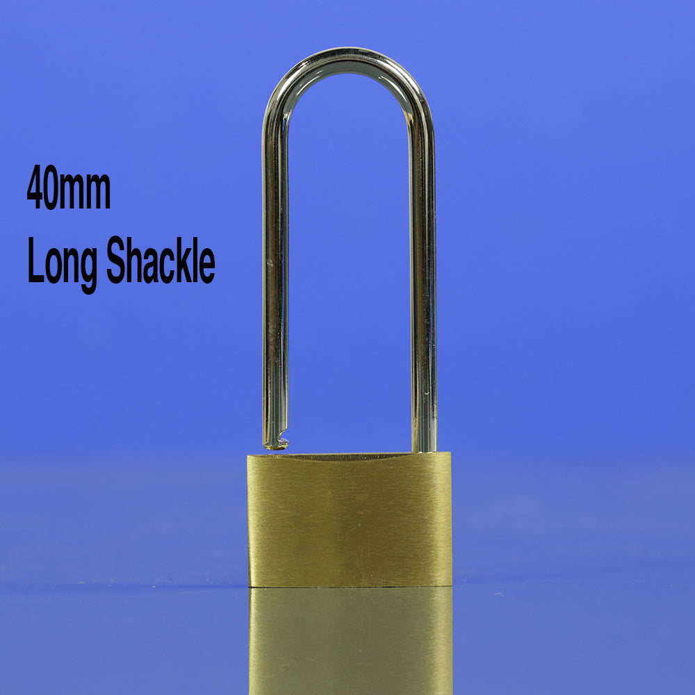 In-Excess Brass 40mm Long Shackle Padlock
