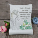 David Fischhoff Grave Memorial Cherub Scroll Stone Effect Ornament - Granddaughter
