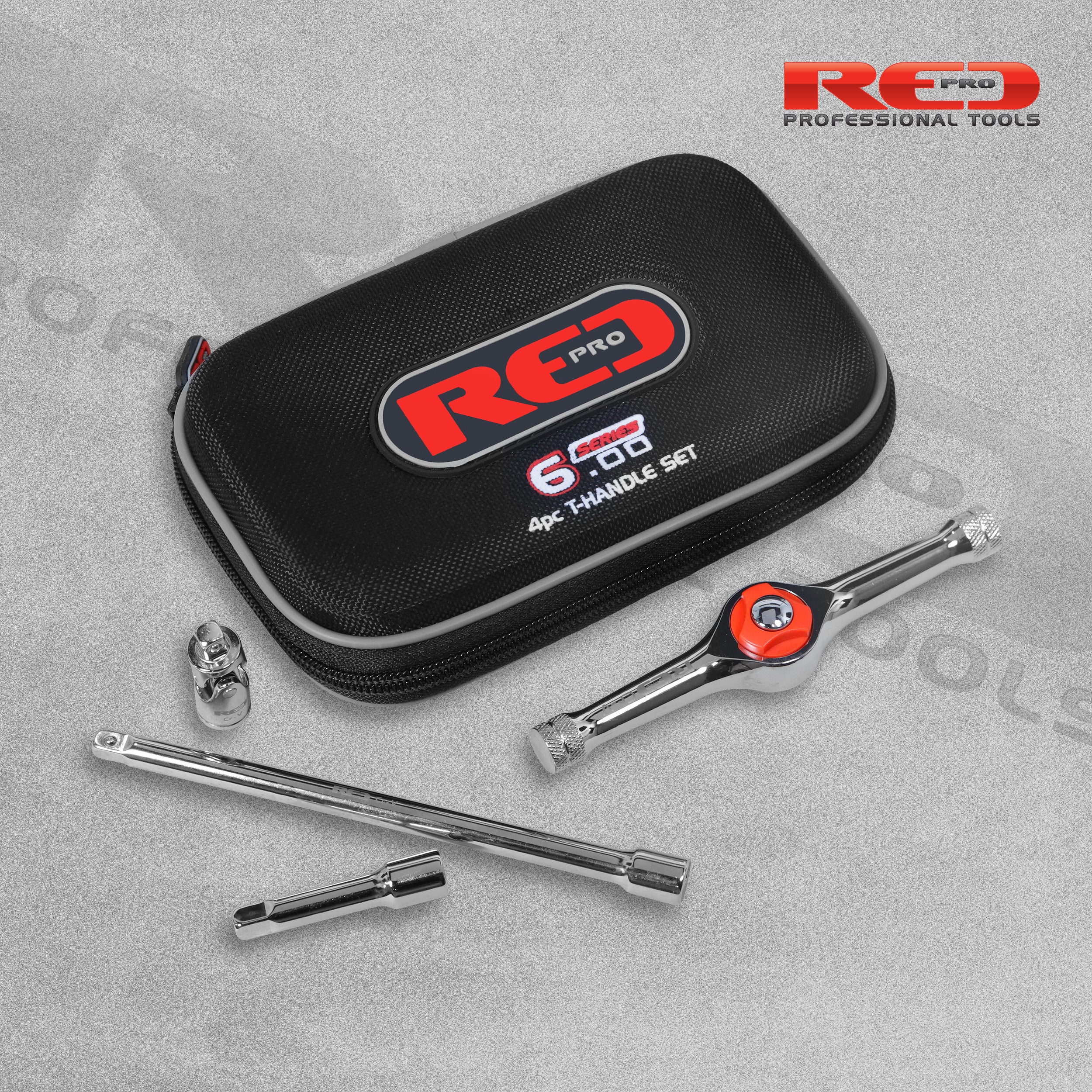 Red Pro Tools 4pc T-Handle Set 1/4" Drive (6.00 Series)