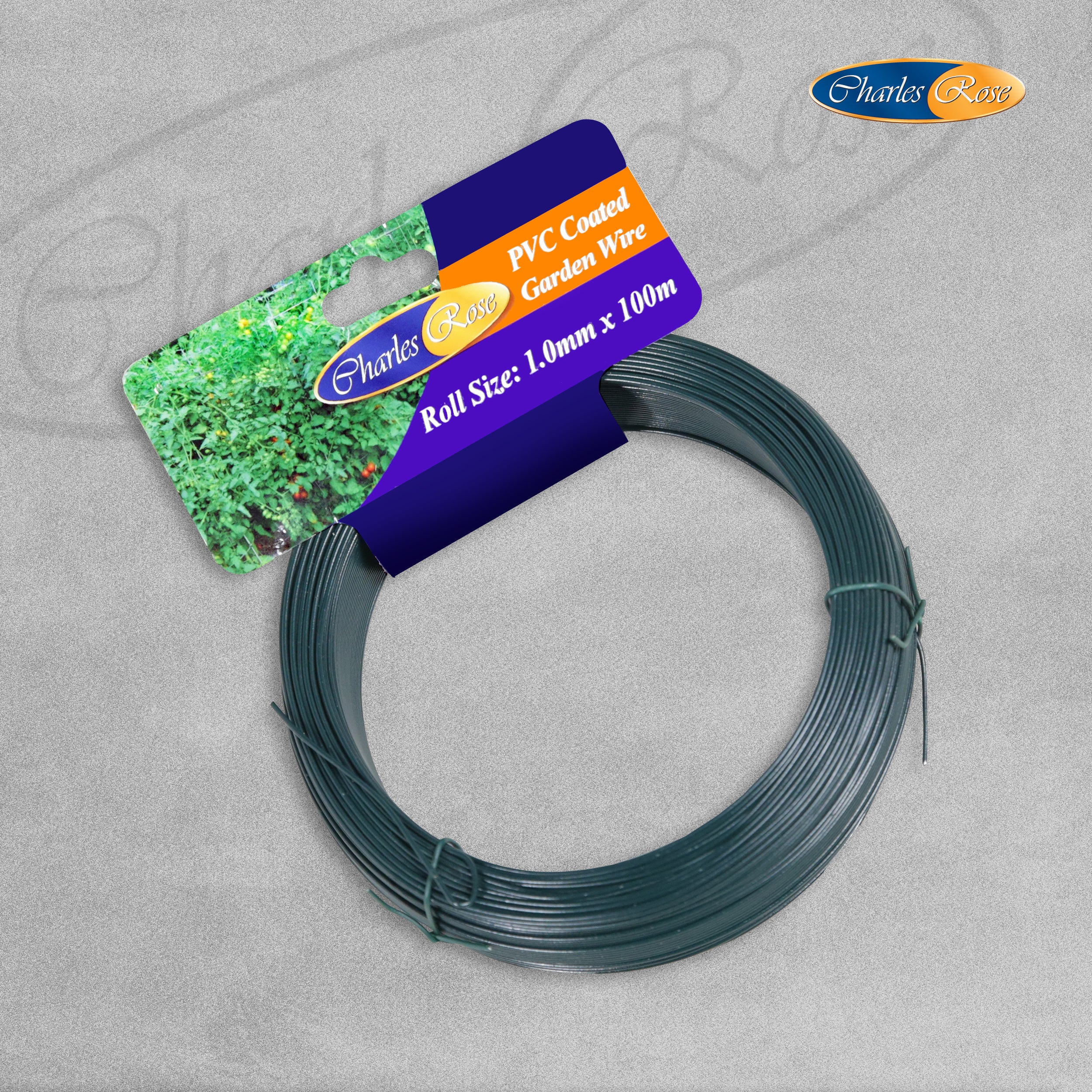 Charles Rose PVC Coated Garden Wire - 1.0mm x 100m