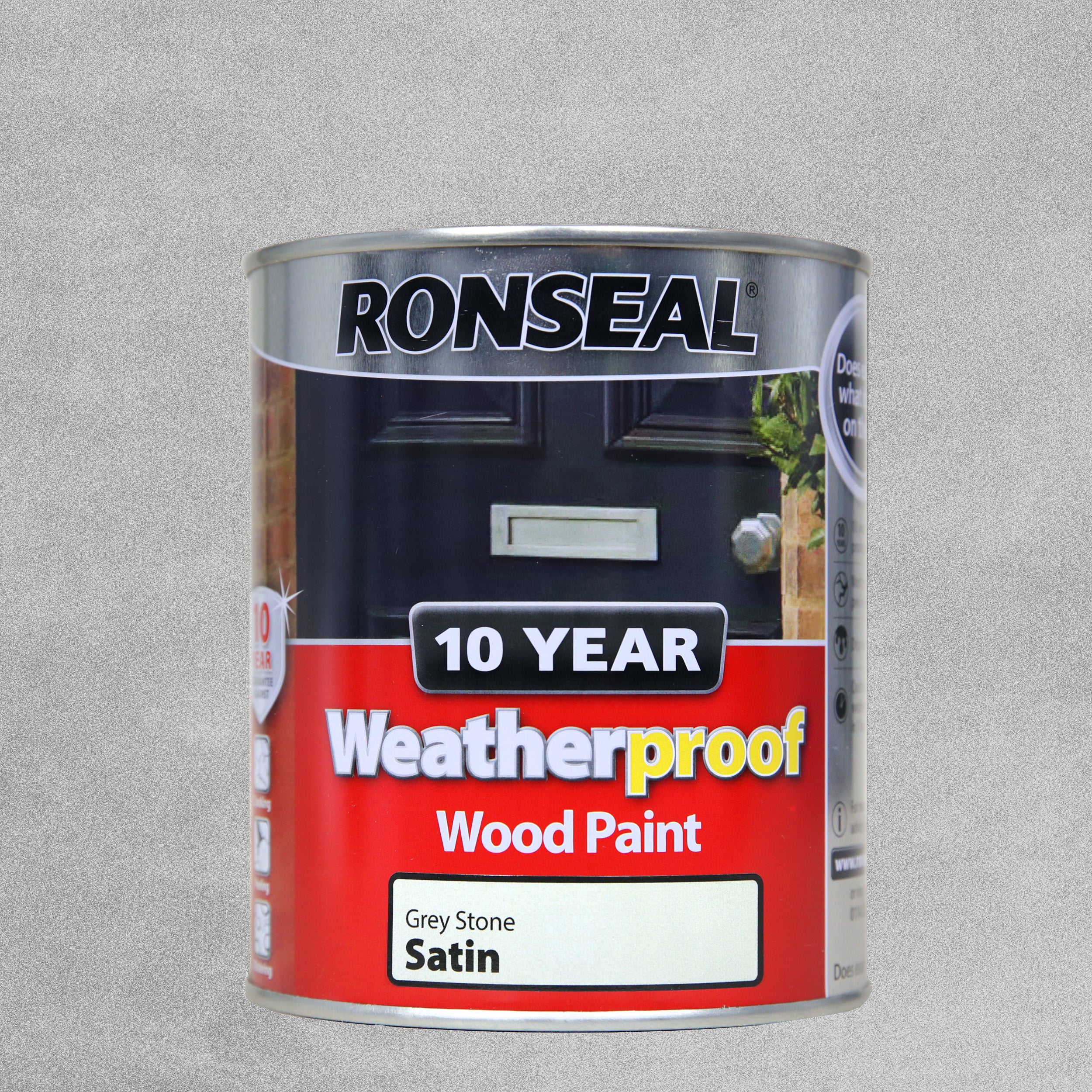 Ronseal Waterproof Wood Paint 750ml - Grey Stone Satin