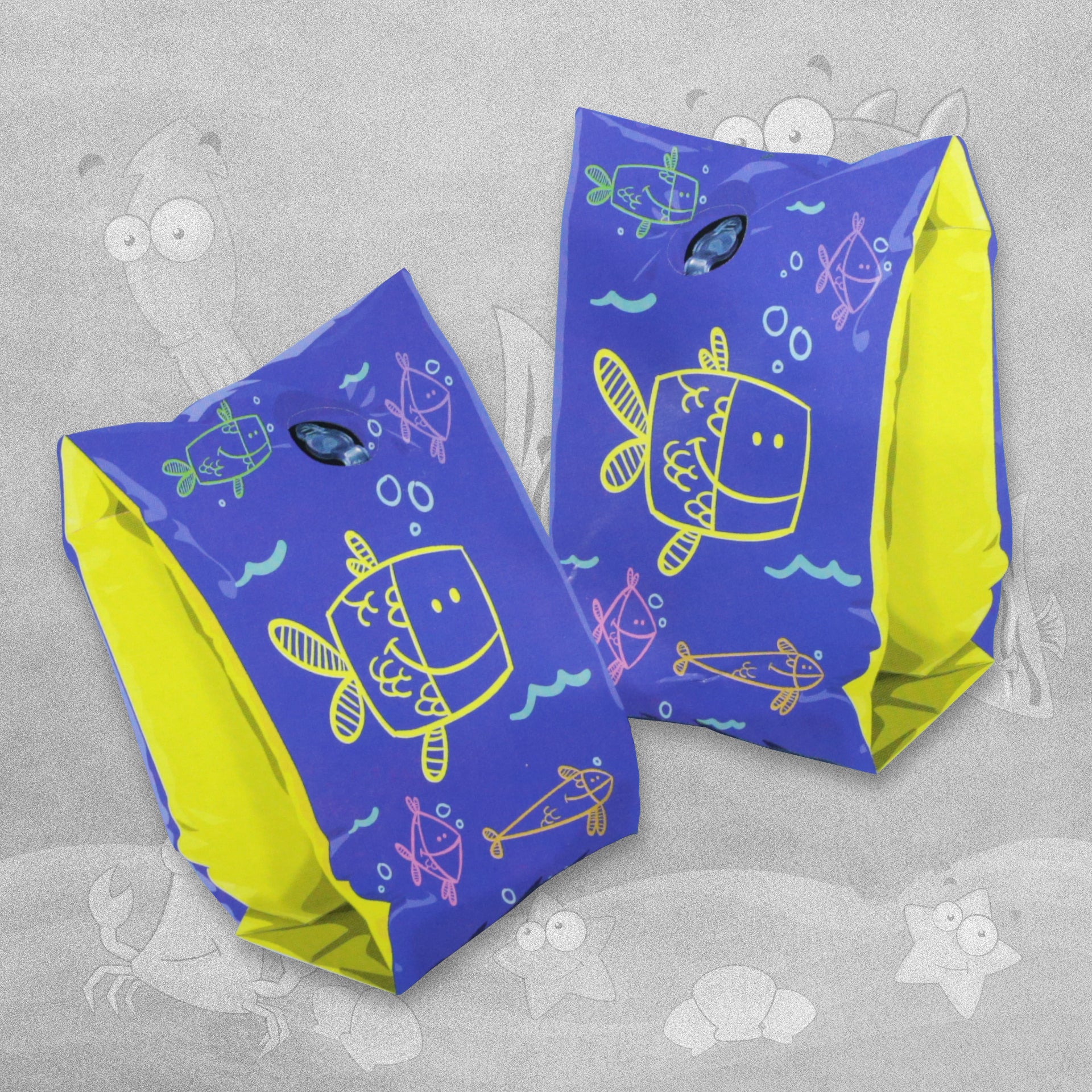 Peixet Childrens Swimming Armbands - Blue/Yellow