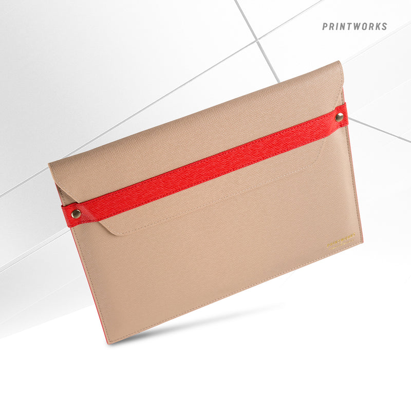 Printworks Laptop Envelope Case 13" - Beige/Red