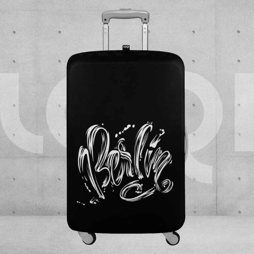 Loqi Luggage Cover - Berlin Text