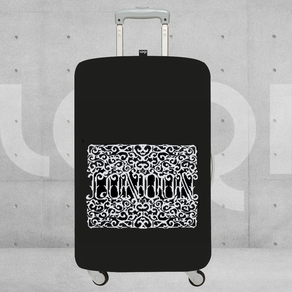 Loqi Luggage Cover - London Text