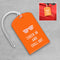 "Check in and Chill out!" PVC Luggage Tag - Orange