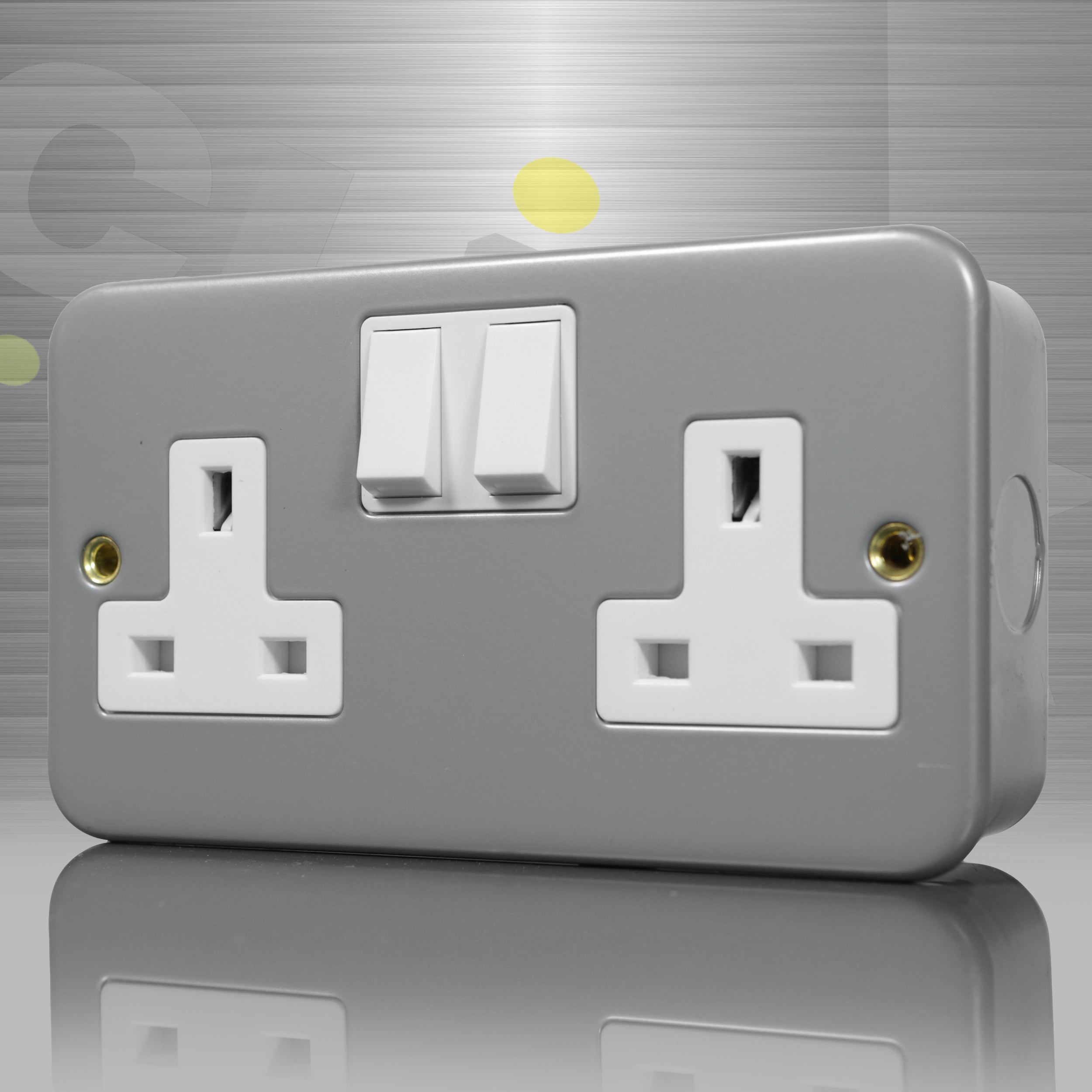 Click Metal Clad 2 Gang 13A Double Socket