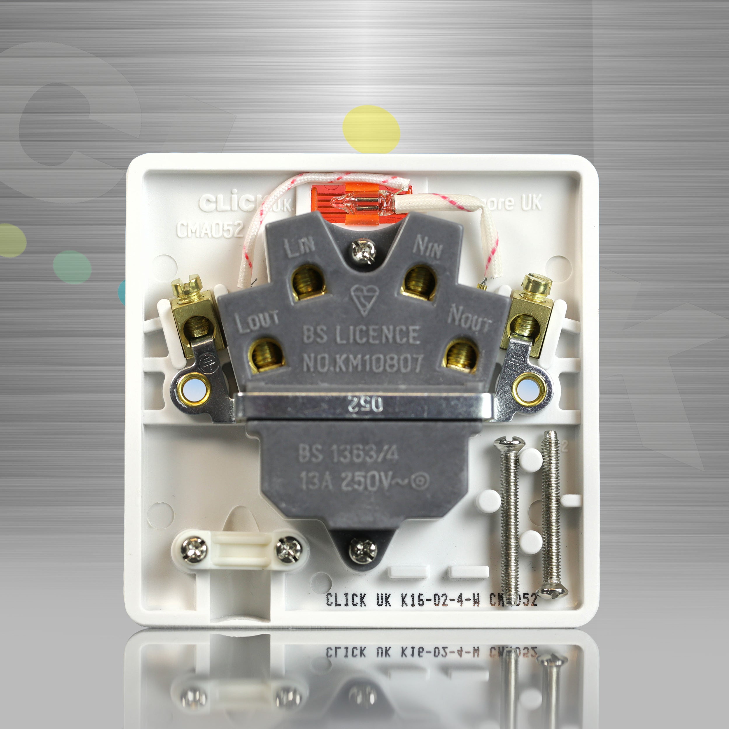 Click Mode 13A Fused Switched Connection Unit with Neon & Flex Outlet (Bottom Outlet)