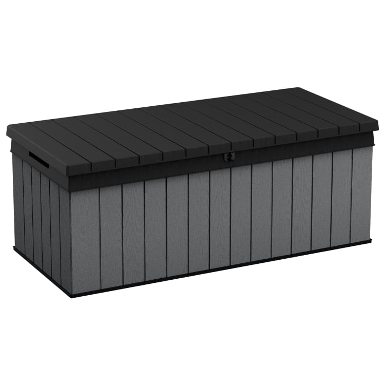 Keter Darwin Garden Deck Storage Box 380 Litres - Black/Graphite