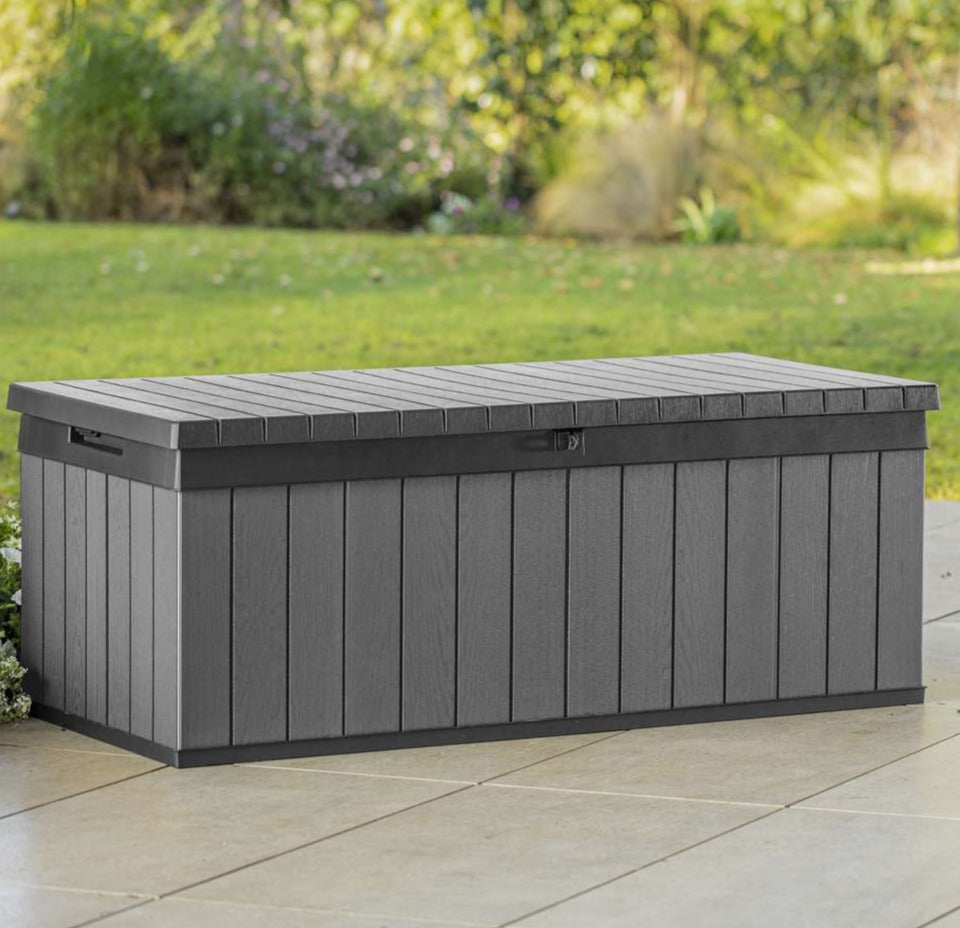 Keter Darwin Garden Deck Storage Box 380 Litres Black/Graphite