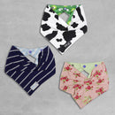 Skibz Original Bandana Baby Bib - Cow Print