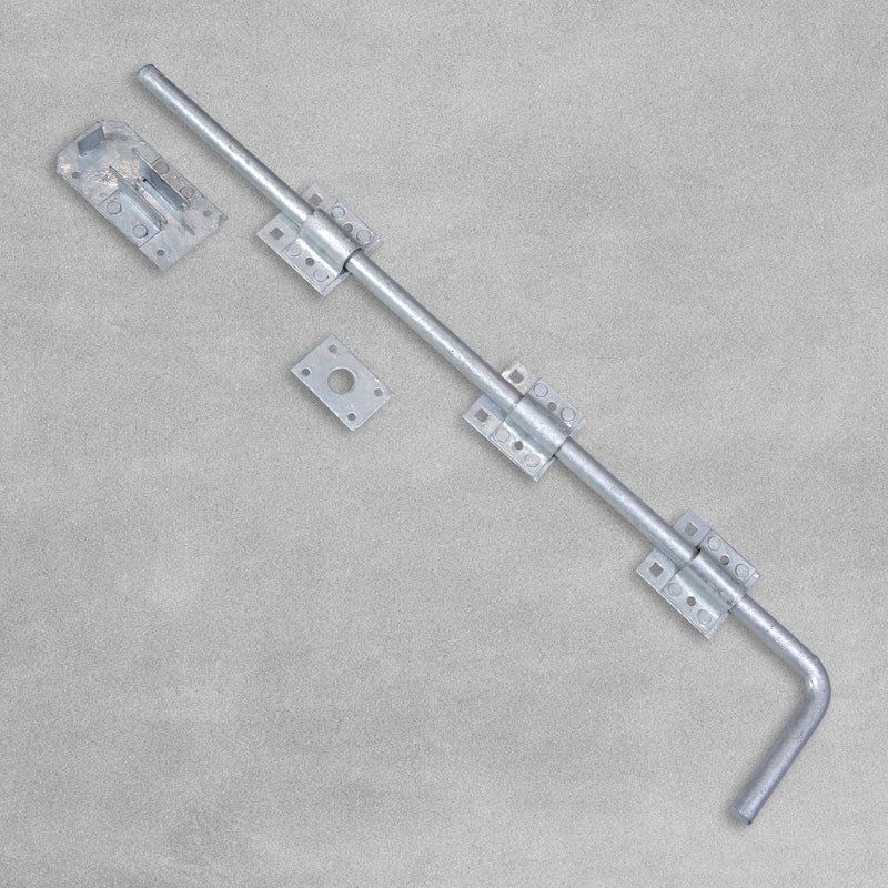 Heavy Duty Garage Door / Gate Drop Bolt Kit Galvanised 600mm 24"