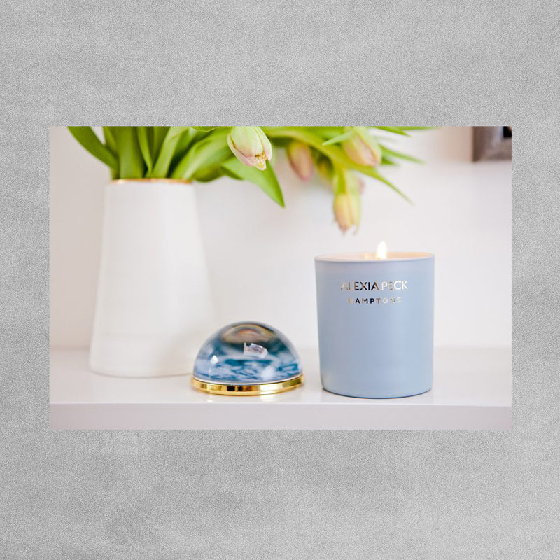 Alexia Peck 'Hamptons' Honeysuckle & Pear Candle and Paperweight