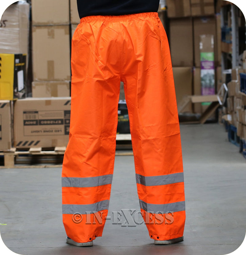 Waterproof Reflective Over Trousers Orange EN471 Class 1 PPE