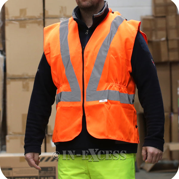 JSP Class 2 High Visibility Reflective Zipped Vest Waist Coat