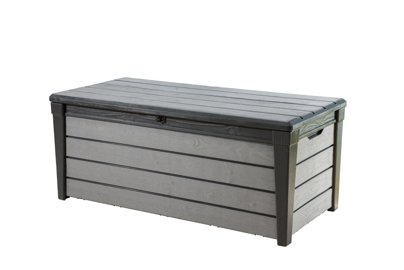 Keter Brushwood Garden Deck Storage Box 455 Litres - Grey