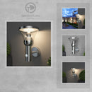 NBHANYUAN Lighting Nina Outdoor LED PIR Wall Light - Brushed Stainless Steel